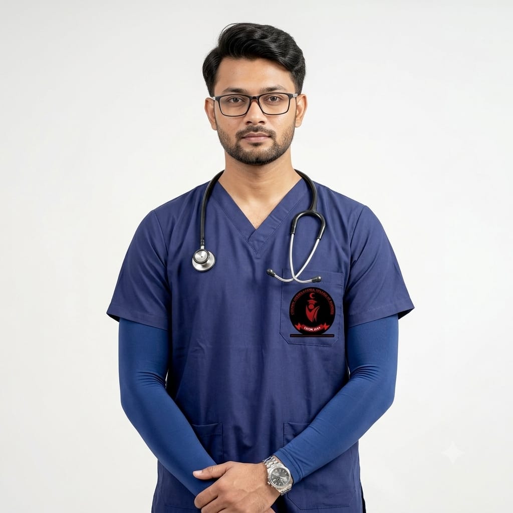 CICON Male Student Uniform – Royal Blue Full-Sleeve Scrub